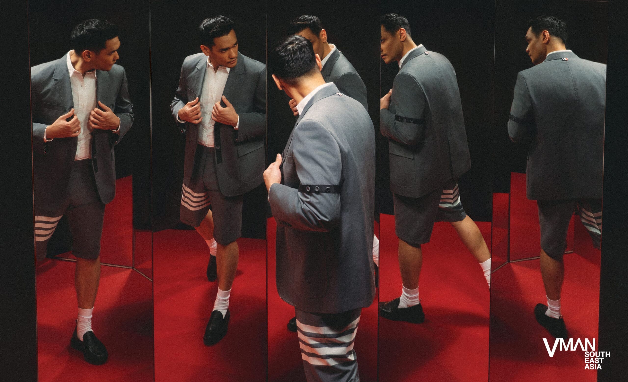 Afgan wears all clothing and shoes THOM BROWNE