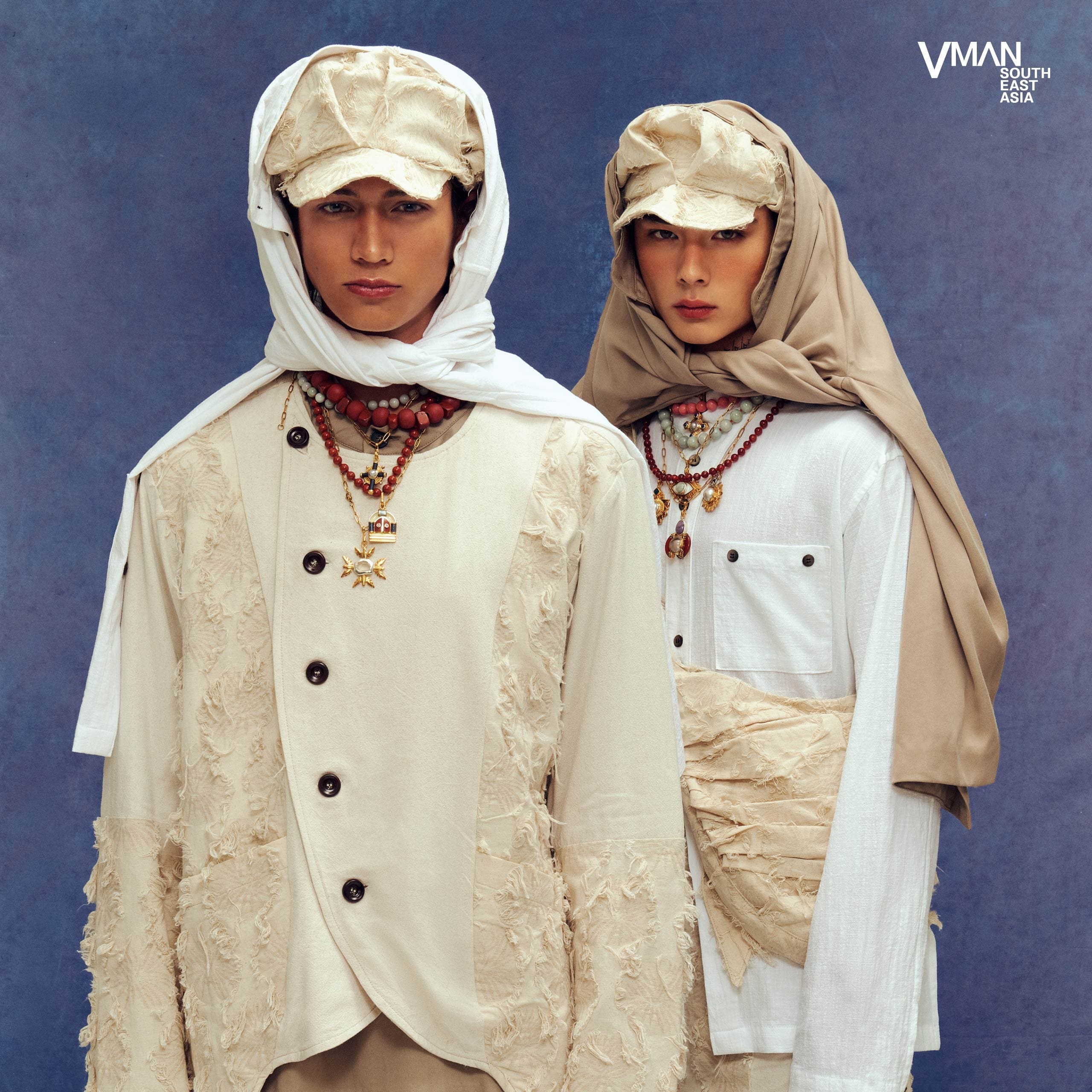 Diego and Eugene wear all clothing CONSTRUCTION LAYERS / Accessories J MAKITALO