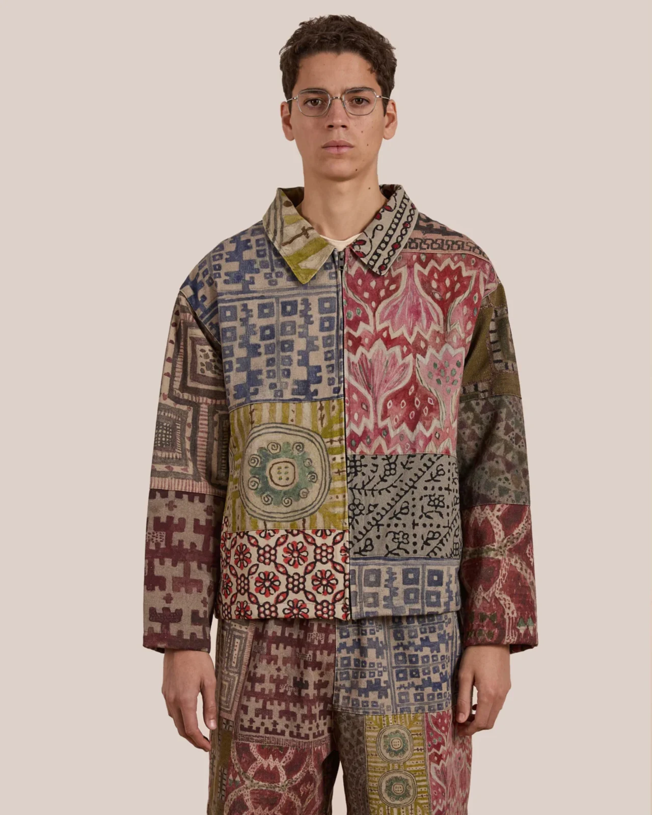 FOUND WATERCOLOR MOSAIC JACKET