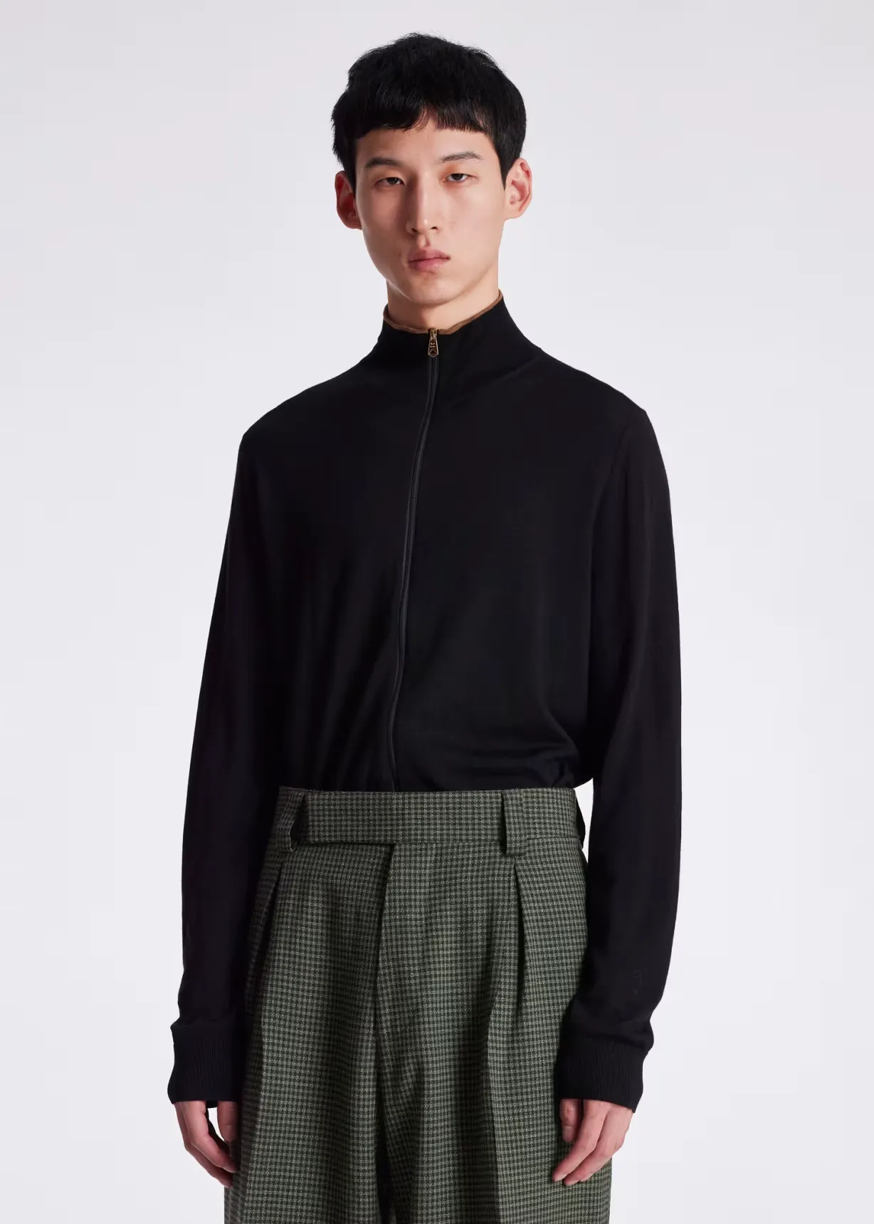 Paul Smith Merino Wool Zip Cardigan