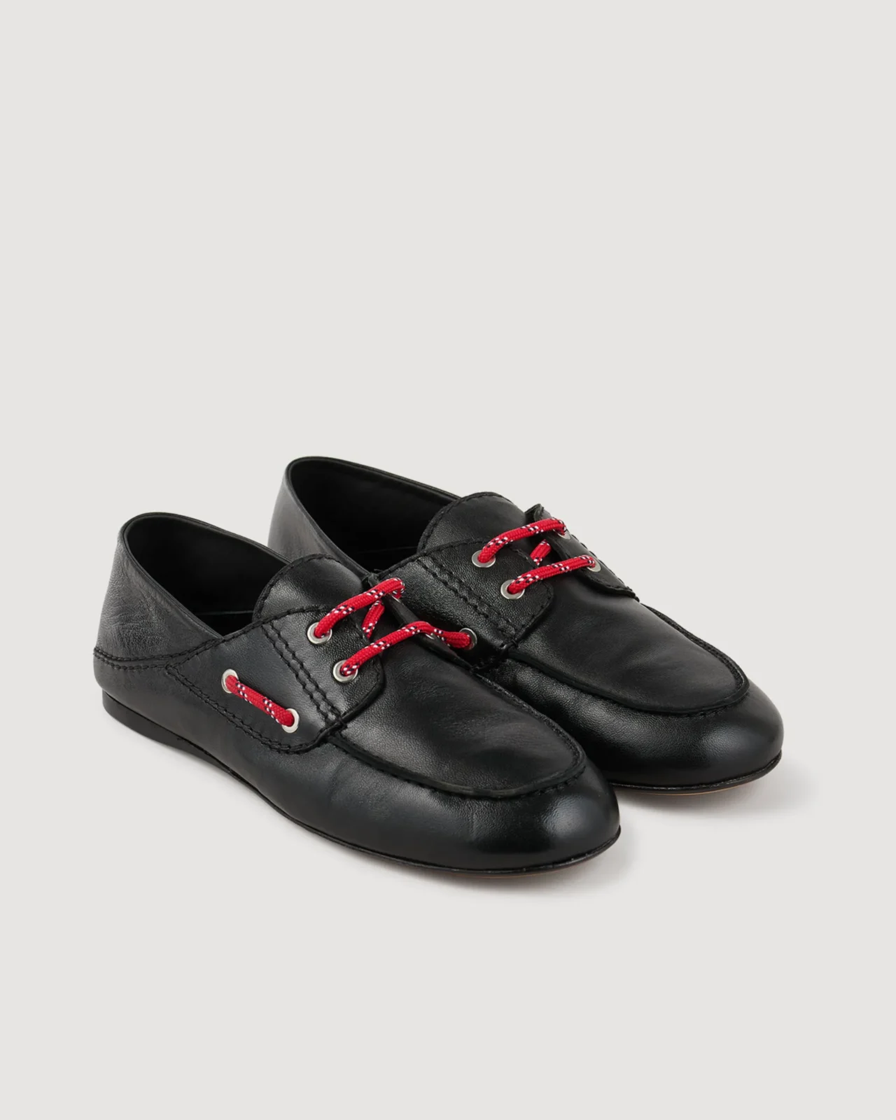 SANDRO Leather boat shoe loafers
